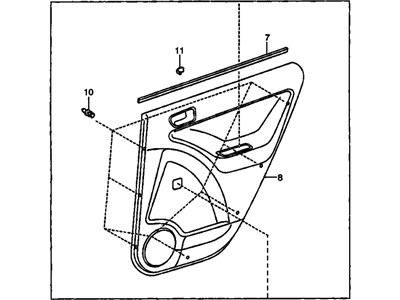 GM 88973662 Panel,Rear Side Door Trim *Gray