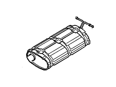 GM 15722091 Exhaust Muffler Assembly (W/ Exhaust Pipe & Tail Pipe)