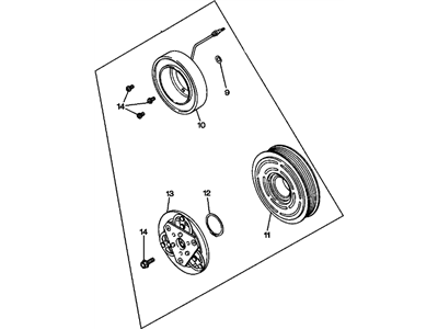 1991 Chevrolet Storm A/C Clutch - 97010155