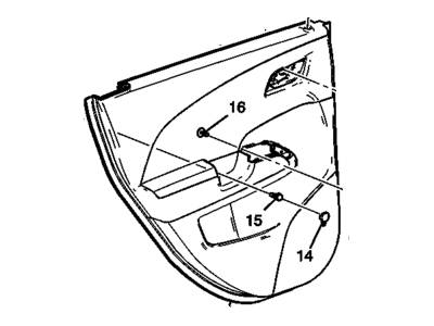 GM 94511046 Trim Assembly, Rear Side Door *Black