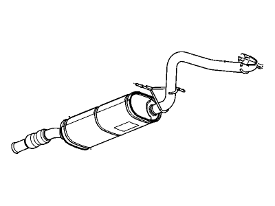 GM 25924428 Exhaust Muffler Assembly (W/ Exhaust Pipe)