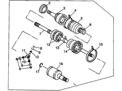 1993 Chevrolet Storm Axle Shaft - 97073659