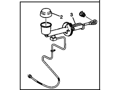 1997 GMC K3500 Clutch Master Cylinder - 94665744