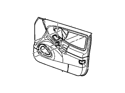 GM 22613286 Trim Assembly, Front Side Door, (Power) *Shale/Mdneut