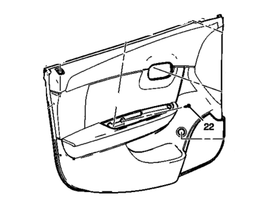 GM 20971429 Trim Assembly, Front Side Door *Titanium