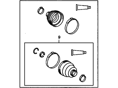 GM 19204684 Boot Kit,Front Wheel Drive Shaft Tri, Pot & Cv Joint