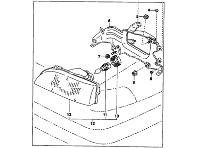 GM 94845901 Headlamp,(RH)