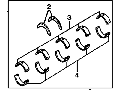 1993 Chevrolet Storm Crankshaft Thrust Washer Set - 94360465