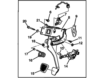 GM 23382764 Pedal Assembly, Clu (W/ Brkt)