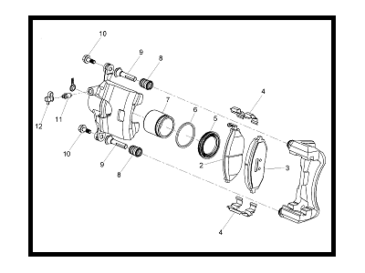 2013 Chevrolet Spark Brake Calipers - 95018663