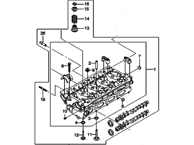 2006 Chevrolet Aveo Cylinder Head - 25200156