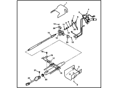 2008 Chevrolet Colorado Steering Column - 25867374