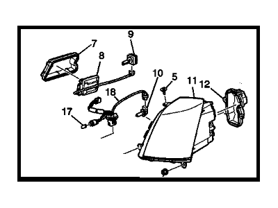 GM 19352116 Headlamp Kit (Service)