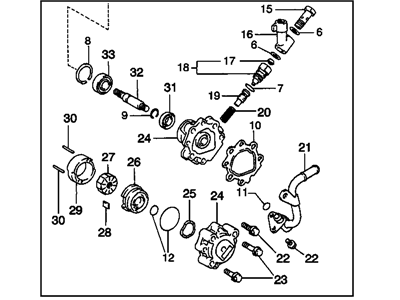 2002 Chevrolet Prizm Power Steering Pump - 94859780