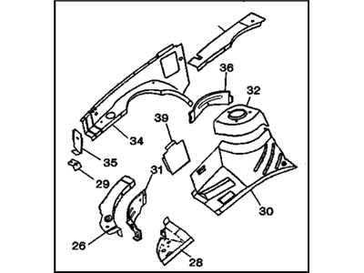 GM 22671117 Panel Assembly, Front Wheelhouse Front Lh (Service)