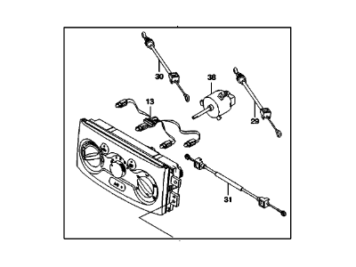 GM 96643210 Heater & Air Conditioner Programmer Blower Switch Assembly