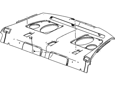 GM 9072745 Trim Assembly, Rear Window Panel *Light Cashmere