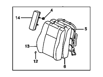 GM 94860043 Cushion,Driver Seat Back *Gray