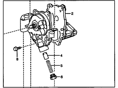 2009 Pontiac Vibe Oil Pump - 19185623