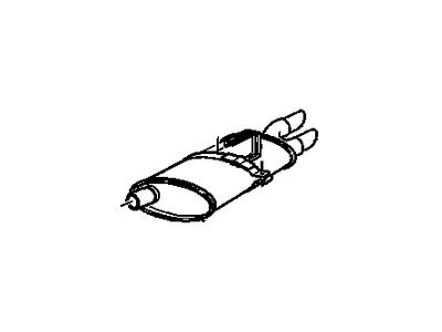 GM 22603140 Exhaust Muffler Assembly (W/ Tail Pipe)