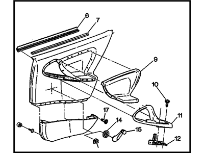 GM 22601282 Trim Assembly, Rear Side Door, (Chevrolet/Pjj Uplvl) *Neutral