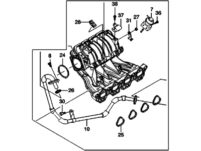 2005 Chevrolet Aveo Intake Manifold - 96946197