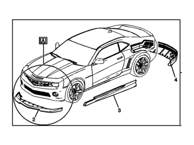 GM 22745044 Molding Kit, Body Side *Carbon Flasht