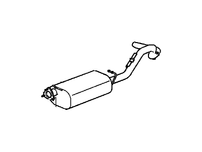 GM 15739876 Exhaust Muffler Assembly (W/ Exhaust Pipe & Tail Pipe)