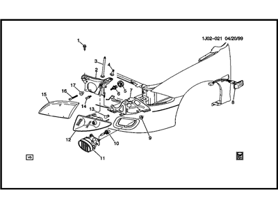 Chevrolet Cavalier Headlight - 22666741