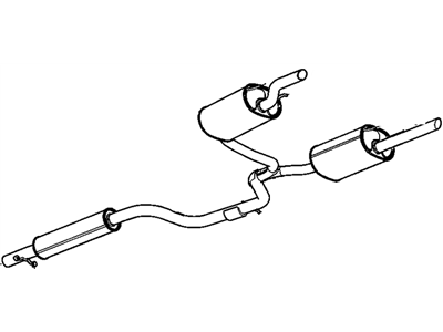 GM 20928262 Exhaust Muffler Assembly (W/ Resonator, Exhaust & Tail Pipe