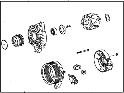 2009 Pontiac Vibe Alternator - 19205245