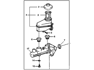 2001 Chevrolet Prizm Brake Master Cylinder - 94857032