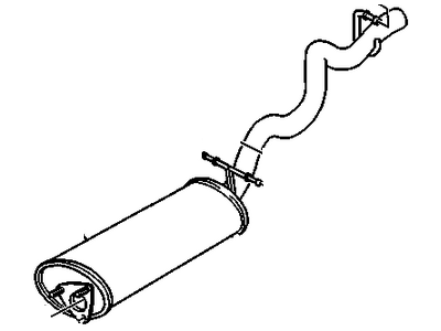 GM 15046520 Exhaust Muffler (W/Exhaust Pipe & Tail Pipe)