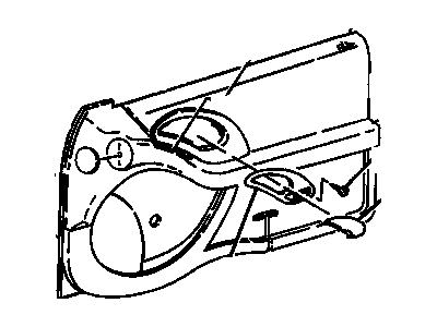 GM 22649057 Trim Assembly, Front Side Door *Graphite