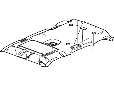 GM 25907621 Panel Assembly, Headlining Front Trim *Light Opel Gray