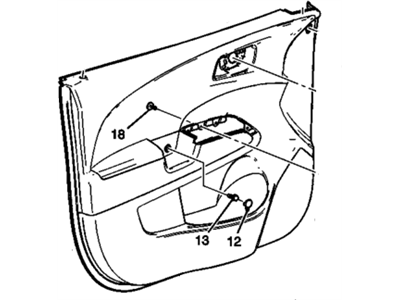 GM 95146658 Trim Assembly, Front Side Door *Black