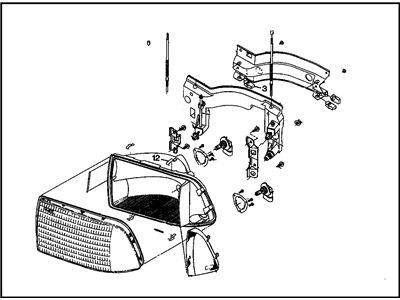 GM 16525161 Driver Side Headlight Assembly Composite