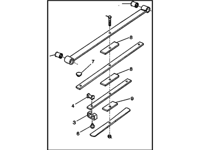 1997 Oldsmobile Bravada Leaf Spring - 15153859