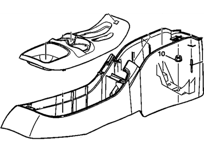 GM 12478102 Console,Front Floor *Gear*Graphite