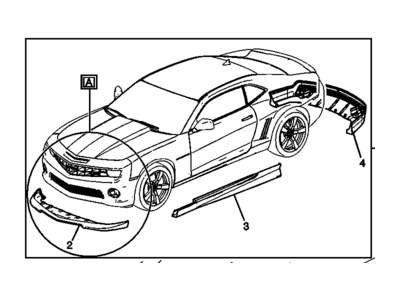 GM 22745168 Molding Kit, Body Side *Imperial Blu