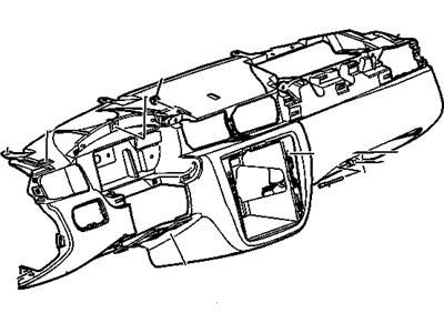 GM 20924445 Panel Assembly, Instrument Panel Lower Trim *Ebony