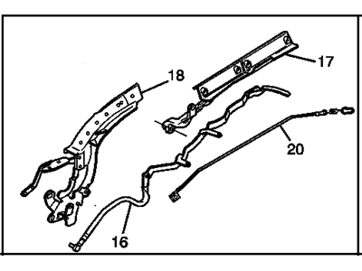 GM 88953886 ARM, Folding Top Hinge