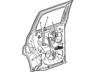 GM 20915591 Door Assembly, Rear Side