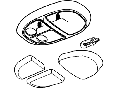 GM 22588943 Lamp Assembly, Dome & Reading *Black