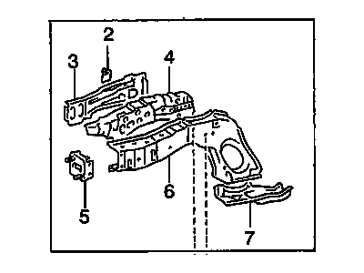 GM 94857096 Rail,Front Compartment Side