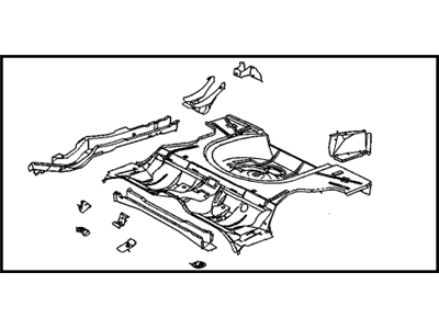 GM 12368194 Rail Kit,Rear Compartment Floor Panel