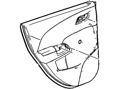 GM 95401012 Trim Assembly, Rear Side Door *Black