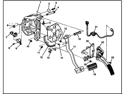 2006 GMC Sierra Brake Pedal - 15906976