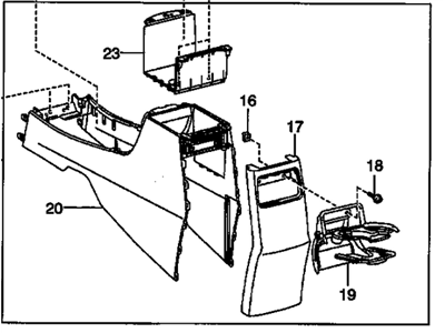 Pontiac Center Console Base - 19184890