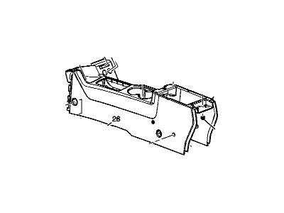 GM 25899357 Console Assembly, Front Floor *Ebony